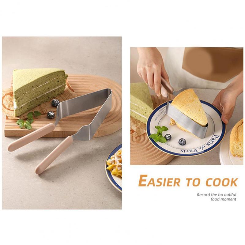 Triangulär Tårtskärare i Rostfritt Stål Konditori Skärare Fudge Dessert Skivning Bearbetning Lätt att Rengöra Födelsedag Köksredskap