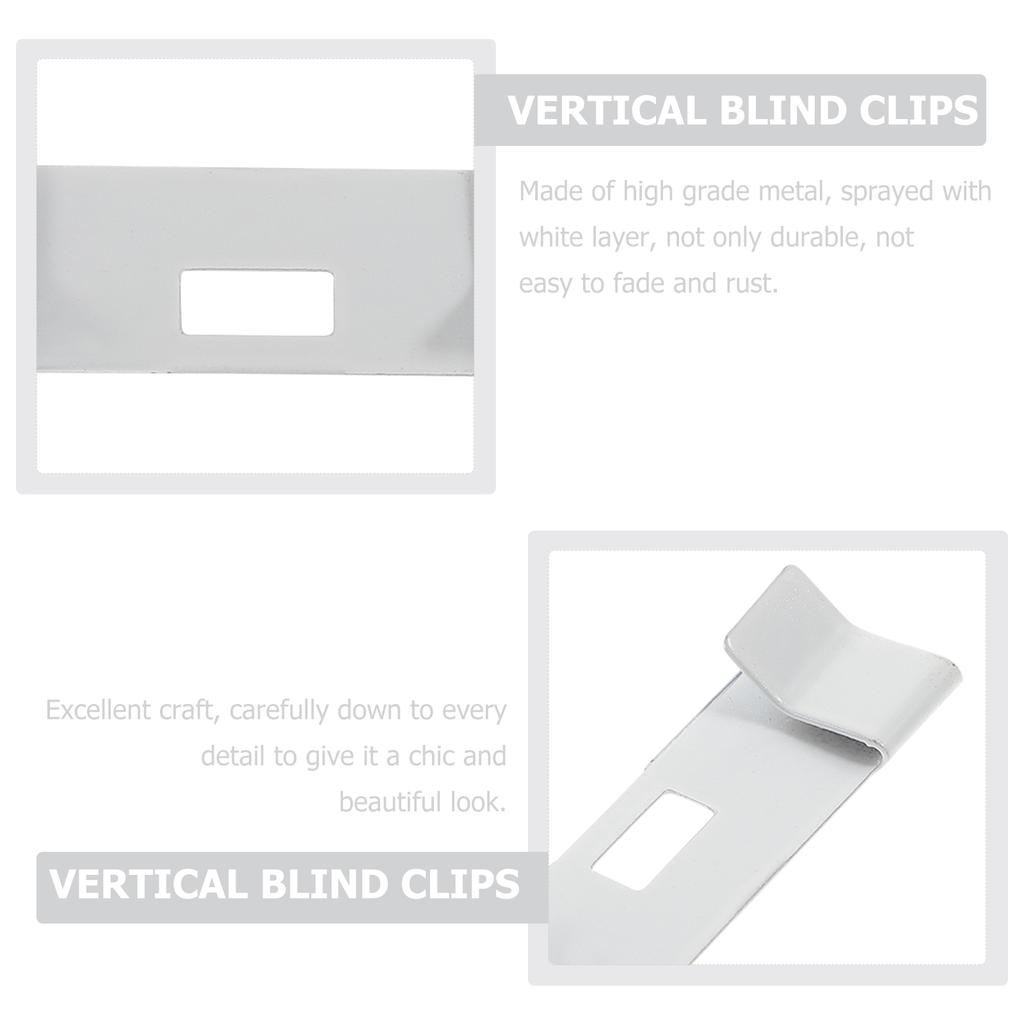 Reparasjonsklaffer for lamellgardiner Metallklemme for persienner Fikser Hvit Se persienner