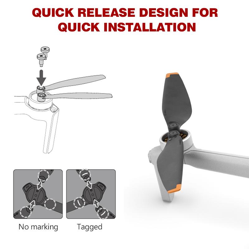 DJI 6030F Folding Carbon Propeller CW CCW Propellers For DJI Mini 3/Mini 3pro/Mini 4pro DJI Accessories Parts 8PCS