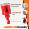 12Pcs Diamond Coated Drill Bits Set 6-35mm Hole Saw Kit for Glass Marble Granite Stone Tile Ceramic - Hand Tools