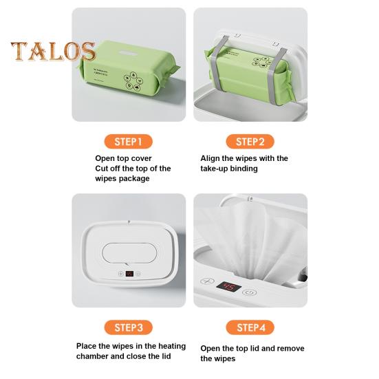 Baby Wipe Warmer Box Temperature Adjustable Digital Display Large Capacity Home Travel USB Babies Wet Tissue Dispenser Heater