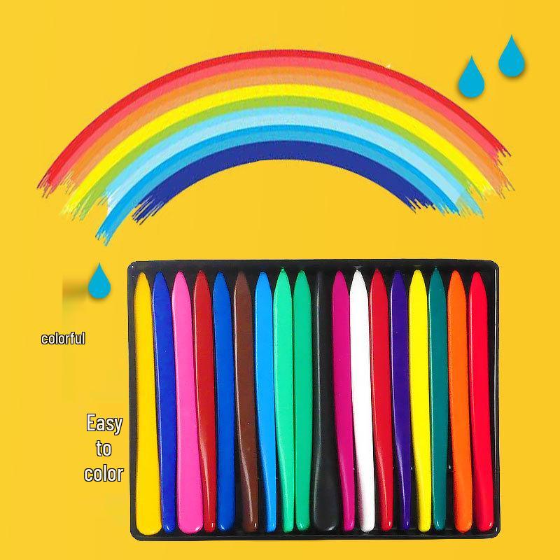 Washable Water-Soluble Colored Crayons for Kids - No Mess, Ideal for Kindergarten & Primary School