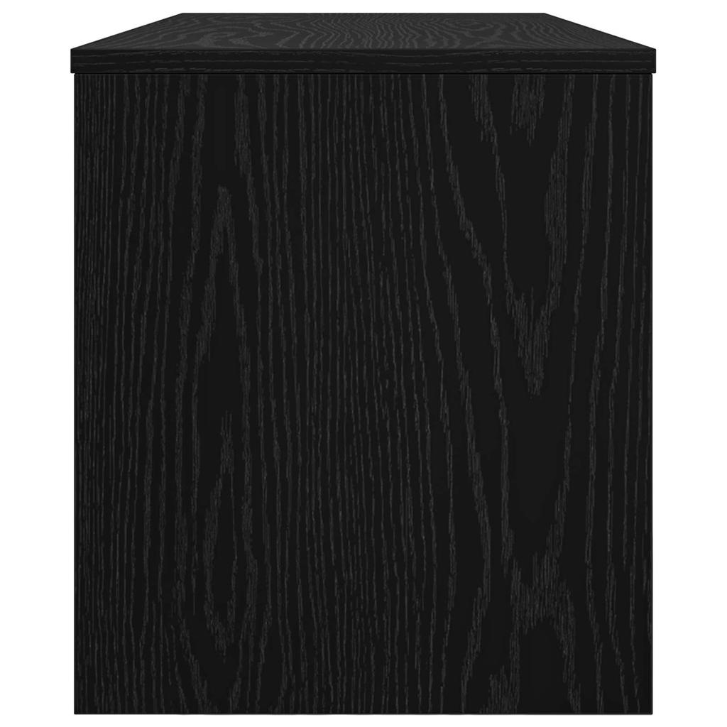 TV Stand Black Oak Effect 100 X 35 X 40 Cm Engineered Wood
