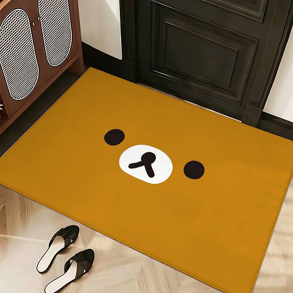 Cartoon R-Rilakkumas Carpet Bathroom Anti-slip Mat Door Mat Home Decoration Mat Entrance Door Mat Scratch-resistant Door Mat