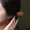 Retro Wooden Hairpin 2 Prongs Carved Clouds Design Hair Chopsticks for Women Bun Maker
