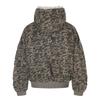 Vintage Mens Camo Hooded Puffer Jacket Loose Fit Winter Casual Warm Coat Young Men