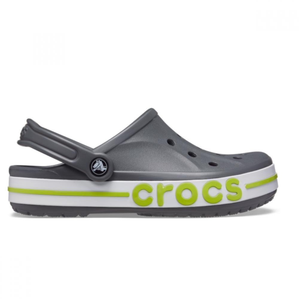 Crocs Baya Band Clogs Slate Gray Lime Punch 205089 0gx