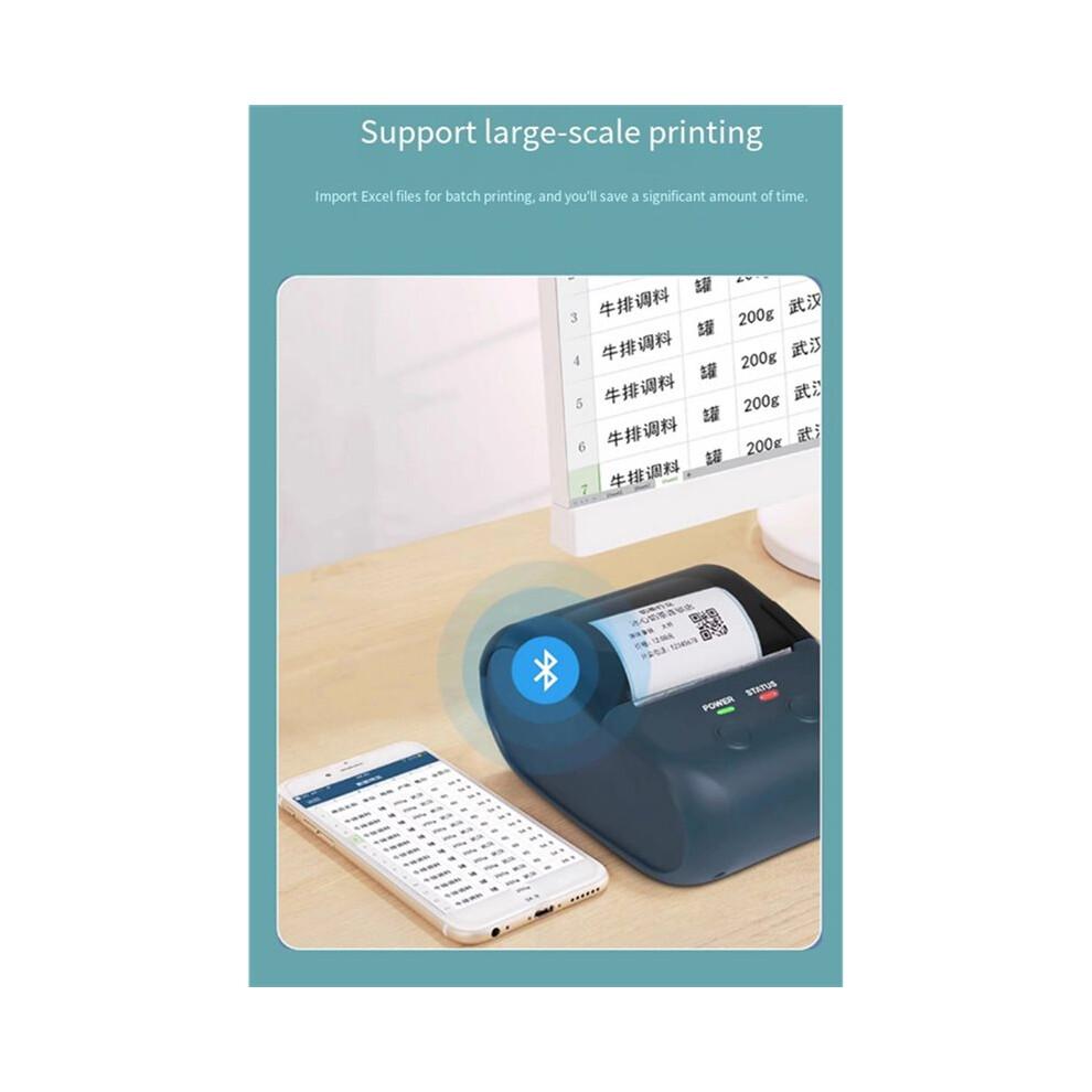 Portable Thermal Printer, Self-Adhesive Label Printer,  Sticker Maker, Supports Mobile Phones and Computers.