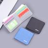 Men's Ultra-Thin Leather Bi-fold Canvas Wallet
