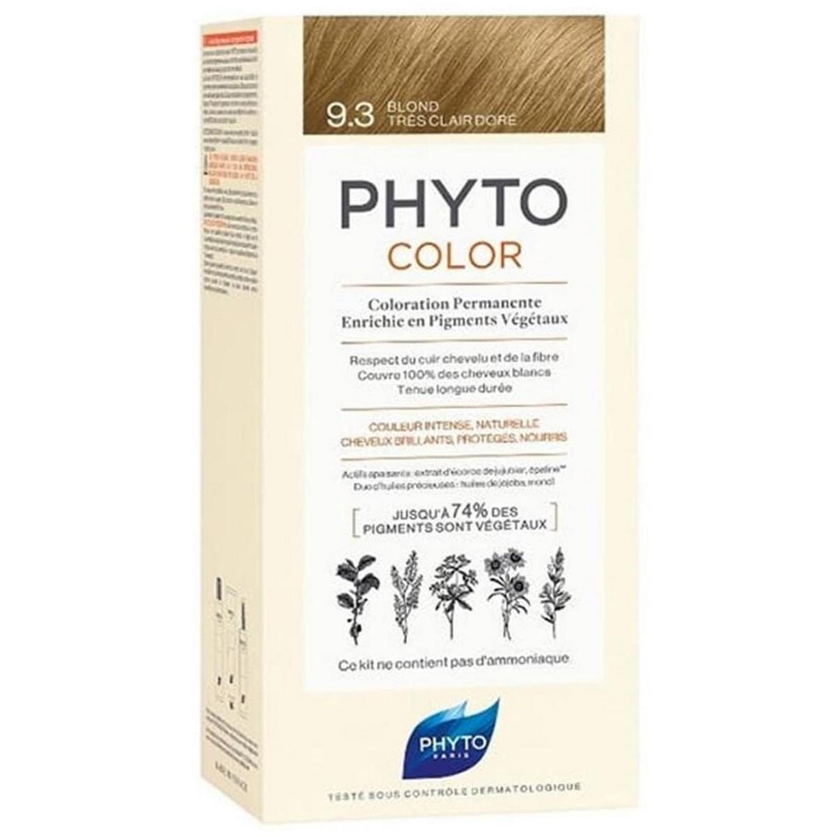 

Стойкая краска для волос Phyto Paris Color 9.3-rubio dorado muy claro