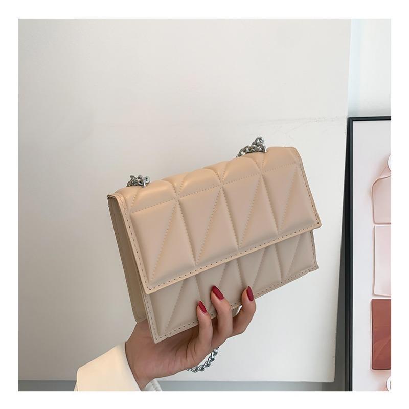 Women's bag pu small square bag new women's bag simple fashion chain messenger bag
