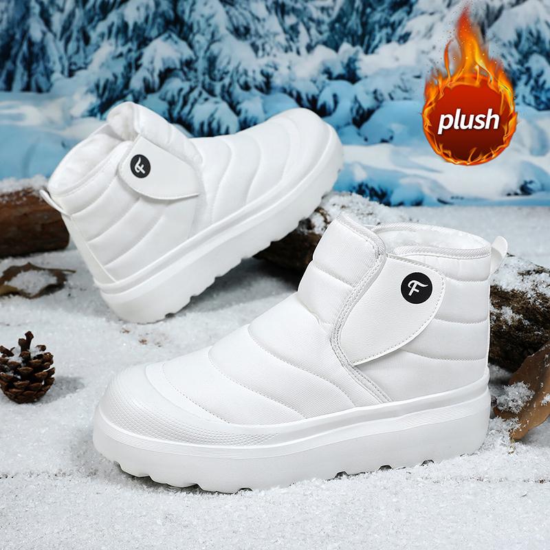 Winter Women's Snow Boots Warm Plush Snow Shoes Non slip Waterproof Keep Warm Ankle Boots Rubber Outsole Comfortable Warm Bootie