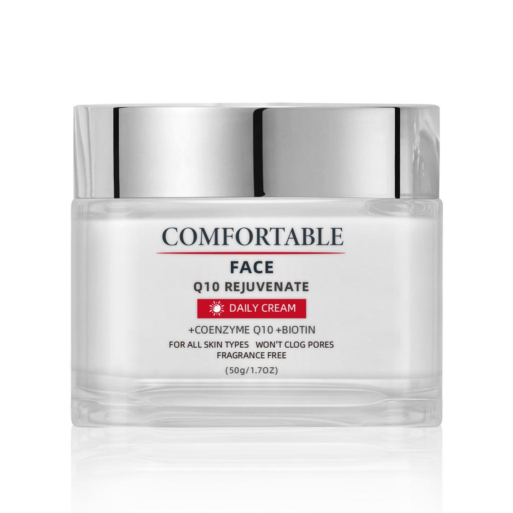 Facial Q10 Revitalizing Day Cream 50g – Anti-Wrinkle Hydrating Cream for Sensitive Skin
