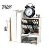 Vertical Homework Station Organizer Pen with Retractable Bookends And Pegboard, Multi-Functional Angled Makeup Multipurpose Art Supply Brush