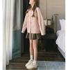 Women's Pink Korean-Style Suede Jacket - Fashionable Spring/Autumn Workwear Design