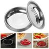 10Pcs Stainless Steel Small Plates 4Inch Round Seasoning Saucers Dipping Bowls Appetizer Dish Ketchup Sauce Container