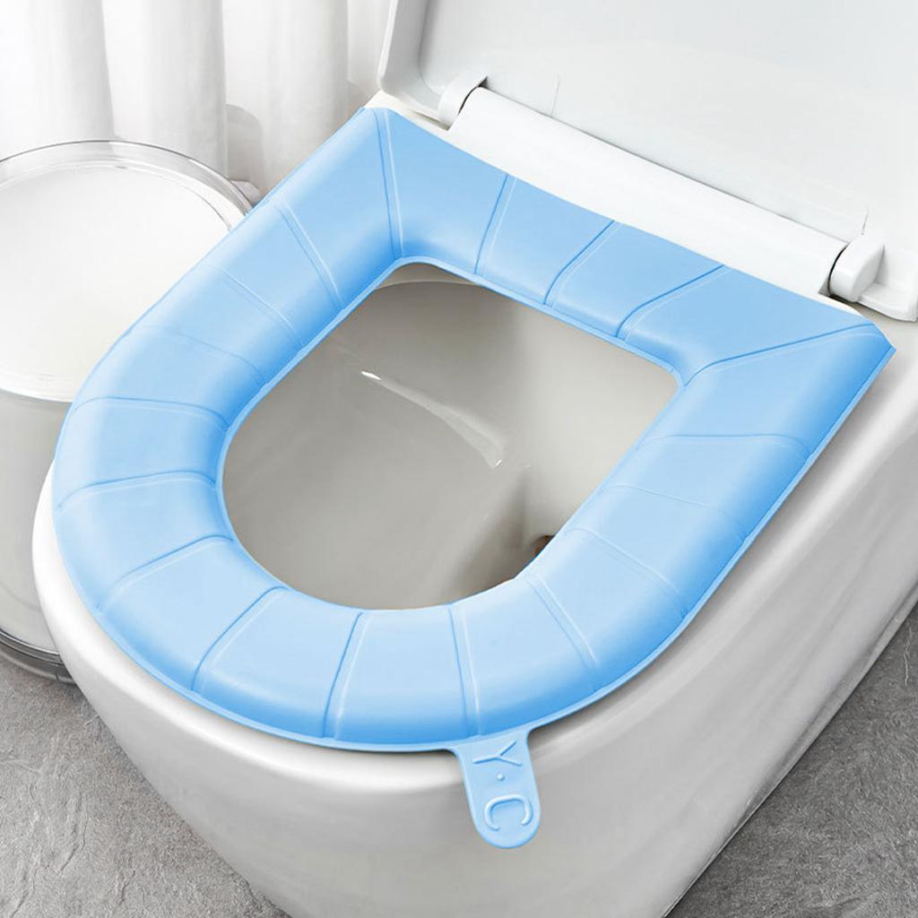 Sticky Toilet Mat EVA Waterproof Closestool Toilet Seat Pad Washable Household Toilet Seat WC Toilet Covers Bathroom Accessories