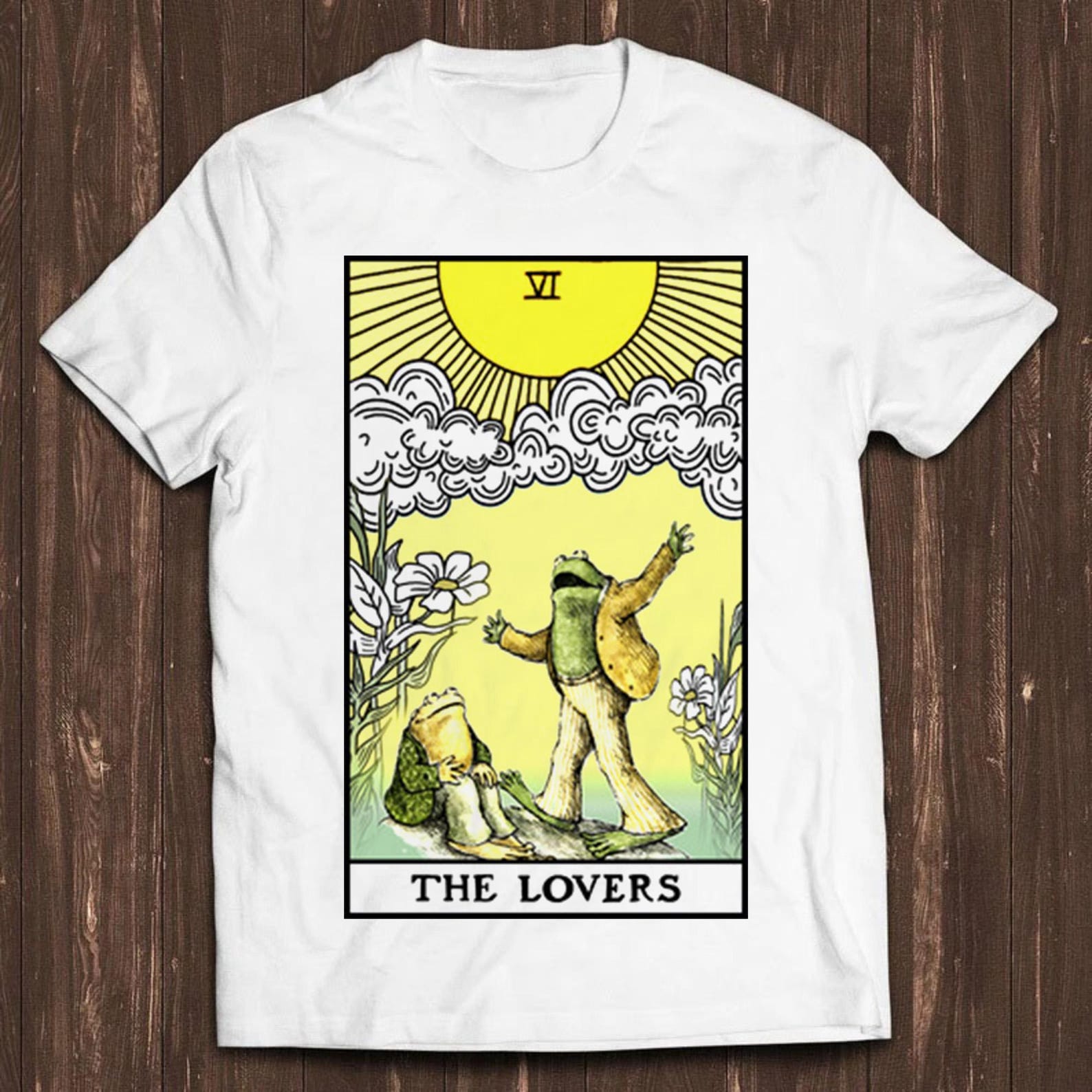 Frog & Toad The Lovers Tarot Card Funny Meme Cool Cult Gift Tee T Shirt C798 4XL