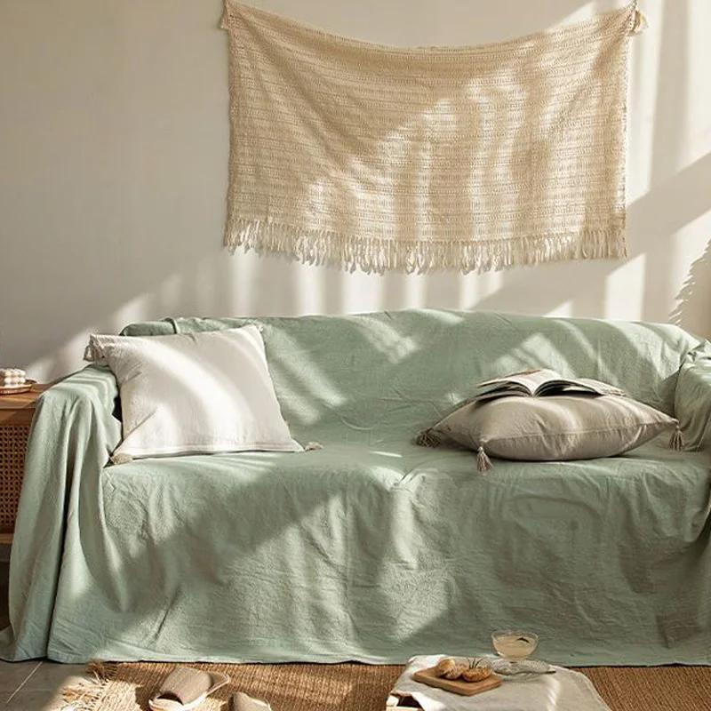 

Чехол для дивана из 100% хлопка, дышащий, для фермерского дома, для домашних животных, для детей, для дивана, для гостиной, для украшения дома TJ9811 130x180cm зелёный