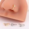 Wind Love Nose Ring Sweet Design Sense Fashion Nose Stud Versatile Zircon Puncture Free Heart Nose Clip