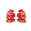 1 Pair Flocking Paper 2026 Zodiac Horse Stickers Chinese Style Spring Festival Couplets  Celebration