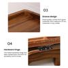 Sofa Food Tray with Cup Holder Phone Mount High Stability Smooth Edge Minimalist Style 3-in-1 Clip-on Tray Drink Holder