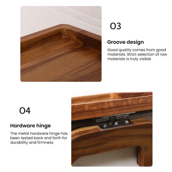 Sofa Food Tray with Cup Holder Phone Mount High Stability Smooth Edge Minimalist Style 3-in-1 Clip-on Tray Drink Holder