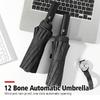12 Bone Car Logo Folding Windproof Sunshade Automatic Umbrella For Mercedes Benz W202 W212 W126 W140 W168 W177 CLS GLE GLC GLS BGHKM1
