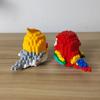 Parrot and Little Bird Building Blocks Toy:Adorable Design Visually Stimulating Desk Dcor Add a Touch of Nature to Your Spac