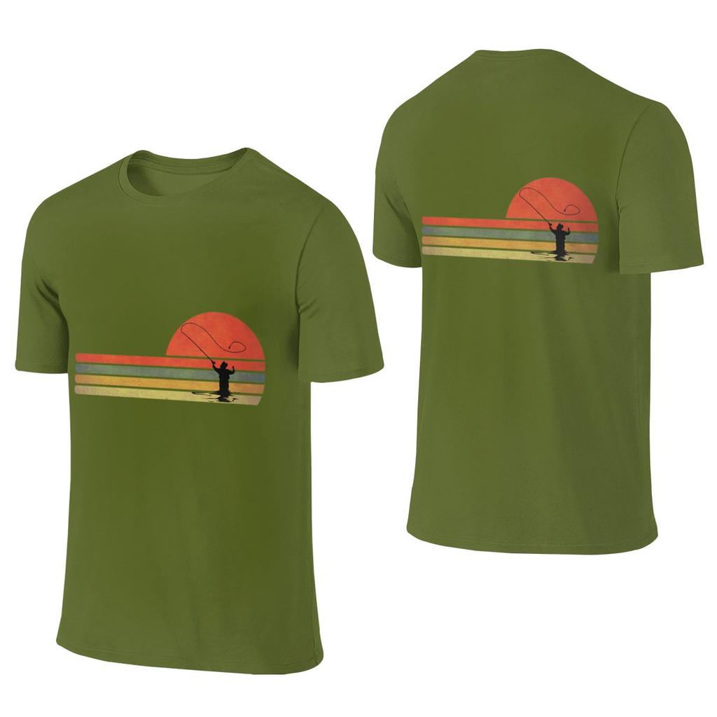 Vintage Fly Fishing Reversible Seamless Cotton Casual Graphic Tee Gift For Fly Fishing Lovers