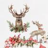 1pc Reindeer Wall Decal Removable Self Adhesive Holiday Home Bar Party New Year Elk Decor Cute Christmas Art Wall Stickers
