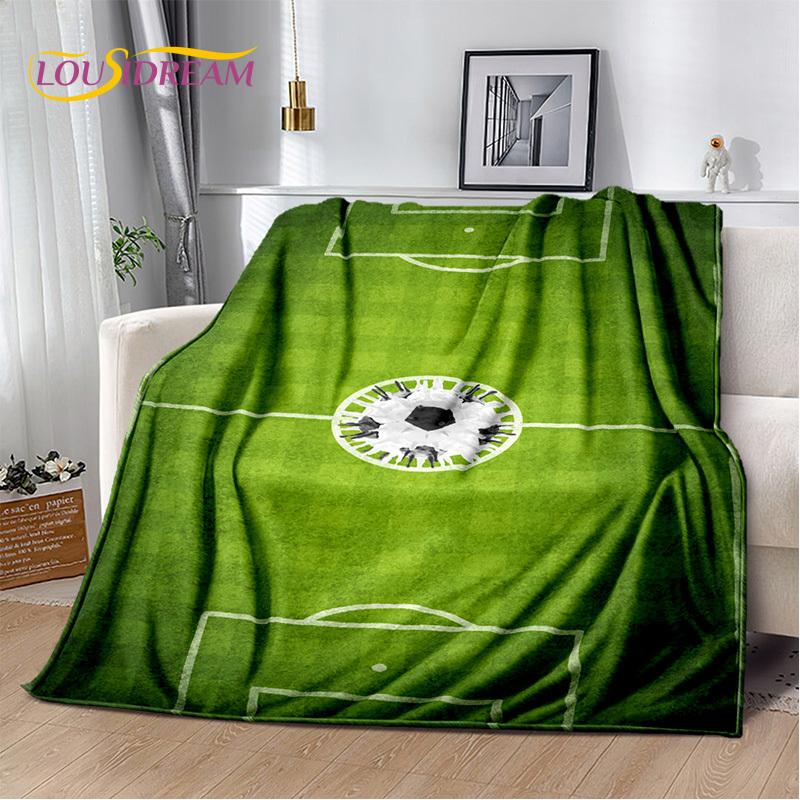 29 Stil Futbol Sahası Futbol Spor Karikatür Yumuşak Battaniye, Ev Yatak Odası Yatak Kanepe Seyahat Örtüsü Çocuk Hediyesi için Yumuşak Atma Battaniye
