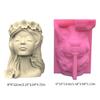 Wreath Girls Pen Holder Pot Silicone Mold Epoxy Resin Mold Table Ornament Mold