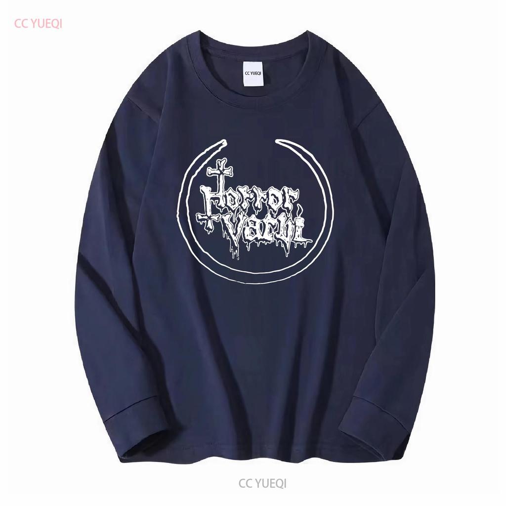 Tričko Horror Vacui Deathrock Goth Post Punk dlouhý nebo krátký rukáv vintage prané unisex strečové módní stylové měkké ležérní