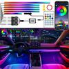 Universal Symphony Auto Umgebungsleuchten LED Innenraum RGB Streamer Atmosphärenlampe USB APP Steuerung Fernbedienung für Tesla Model 3 Y S X