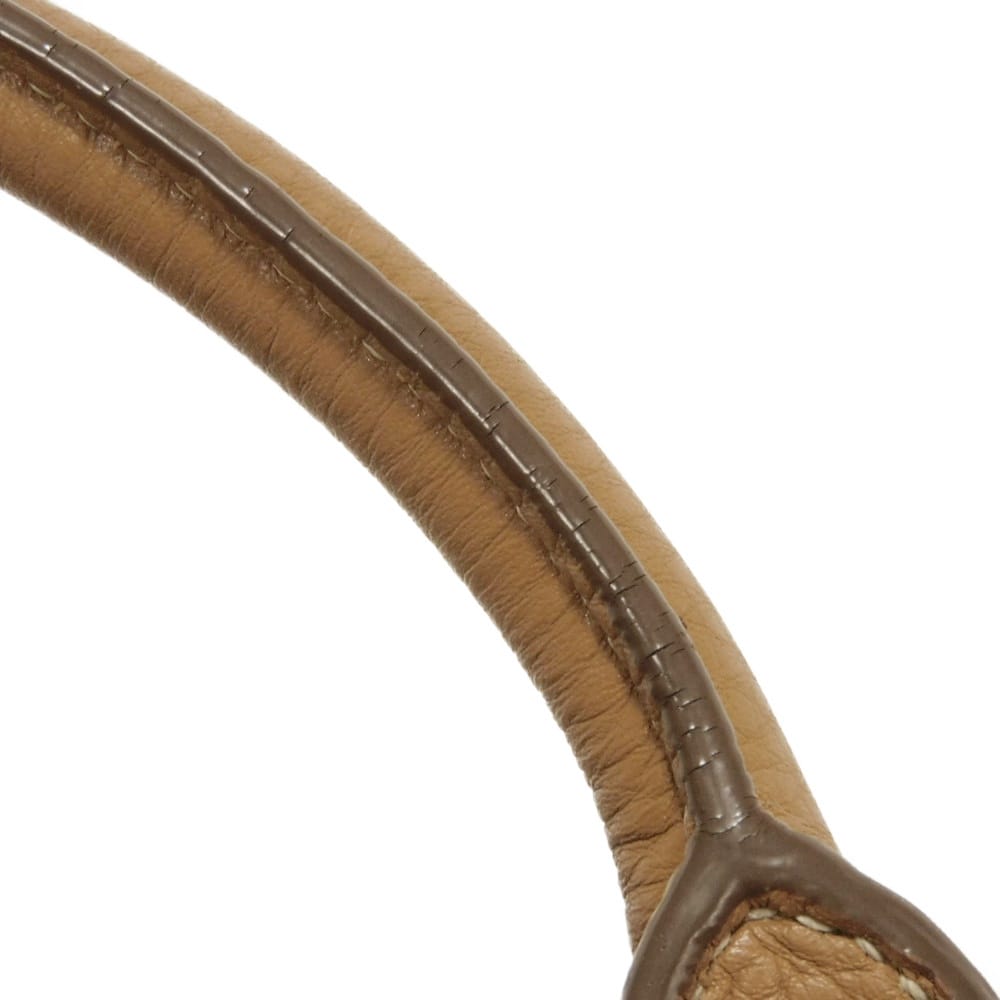 Used Vitello Dyno Bag BL0805 7922 2-Way Shoulder Bag with Metal Logo, Brown (11569) Unisex from Japan AUTHENTIC