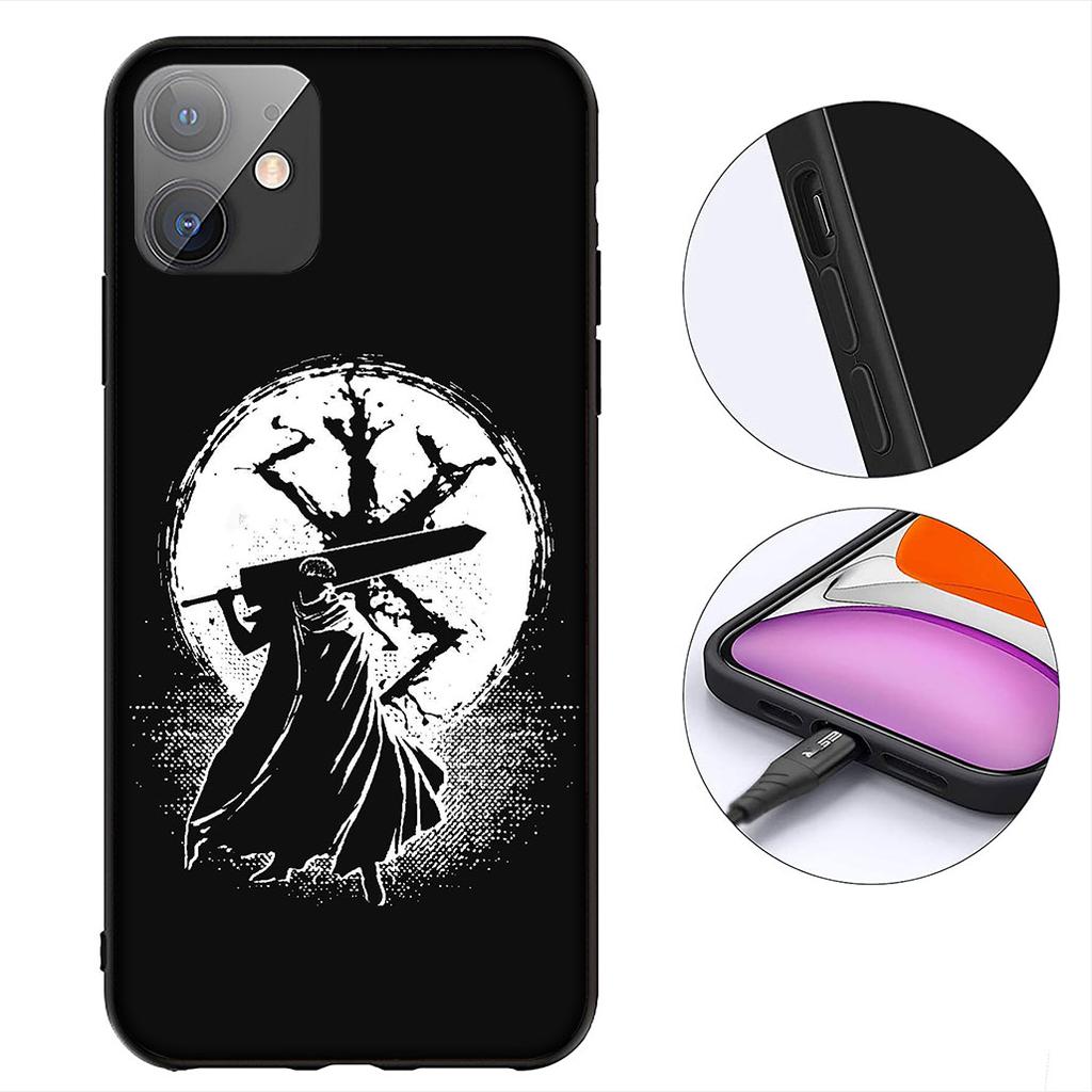 Berserk Anime Guts Phone Case for Apple iPhone 16 17 Air 14 15 Pro Max Plus 16+ 16E 14+ ProMax Cover Casing