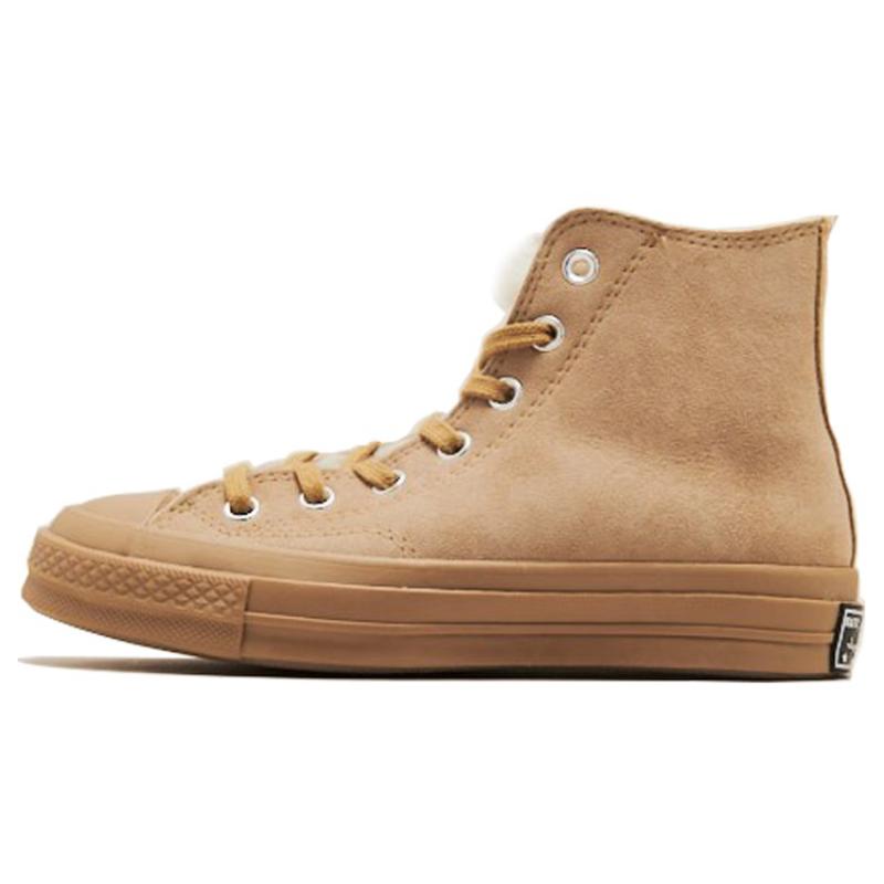 

Converse Chuck 70 Hi Khaki Shearling Comfortable & Stylish High-Top Espadrilles Unisex Brown 36.5