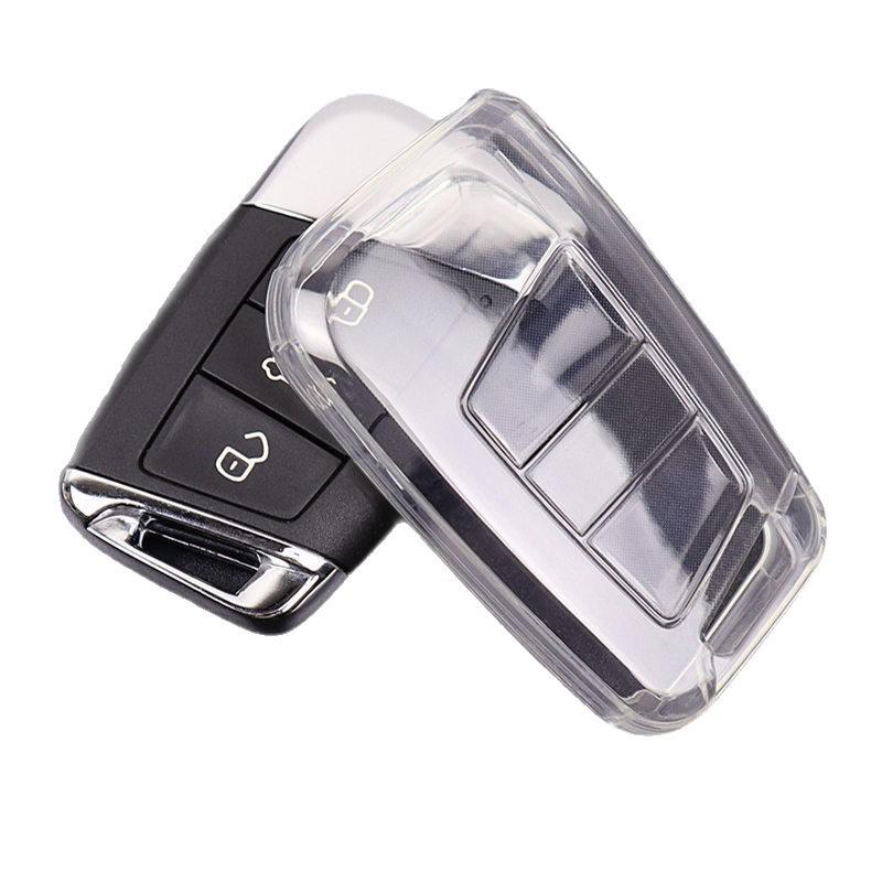 Transparent Key Cover for Volkswagen Passat and Magotan CC, Compatible with New Models, Unisex, Fully Enclosed