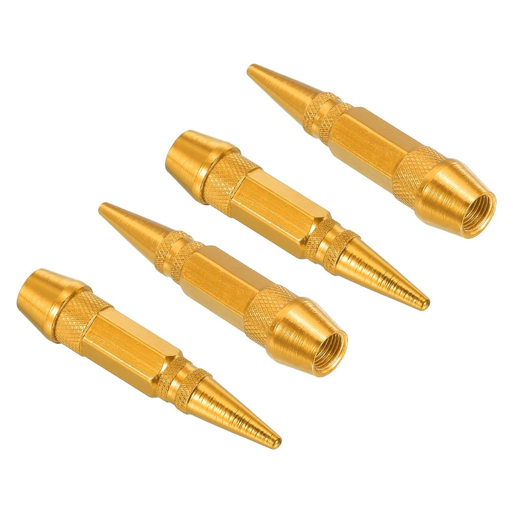 PATIKIL Spike Shape Tire Valve Stem Caps 60MM 4pcs Aluminum Alloy Wheel Valve Caps