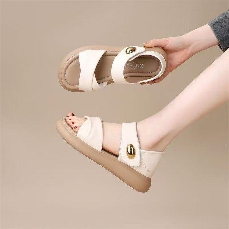 Bag Heel Sandals Women's 2025 Summer New Casual Versatile Outer Wear Small Fragrant Style with Skirt Two Wear Student Beach Shoes