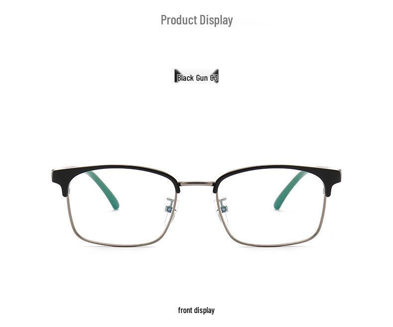 Trendy Round Semi-Rimless Ultralight Eyeglass Frames for Men & Women