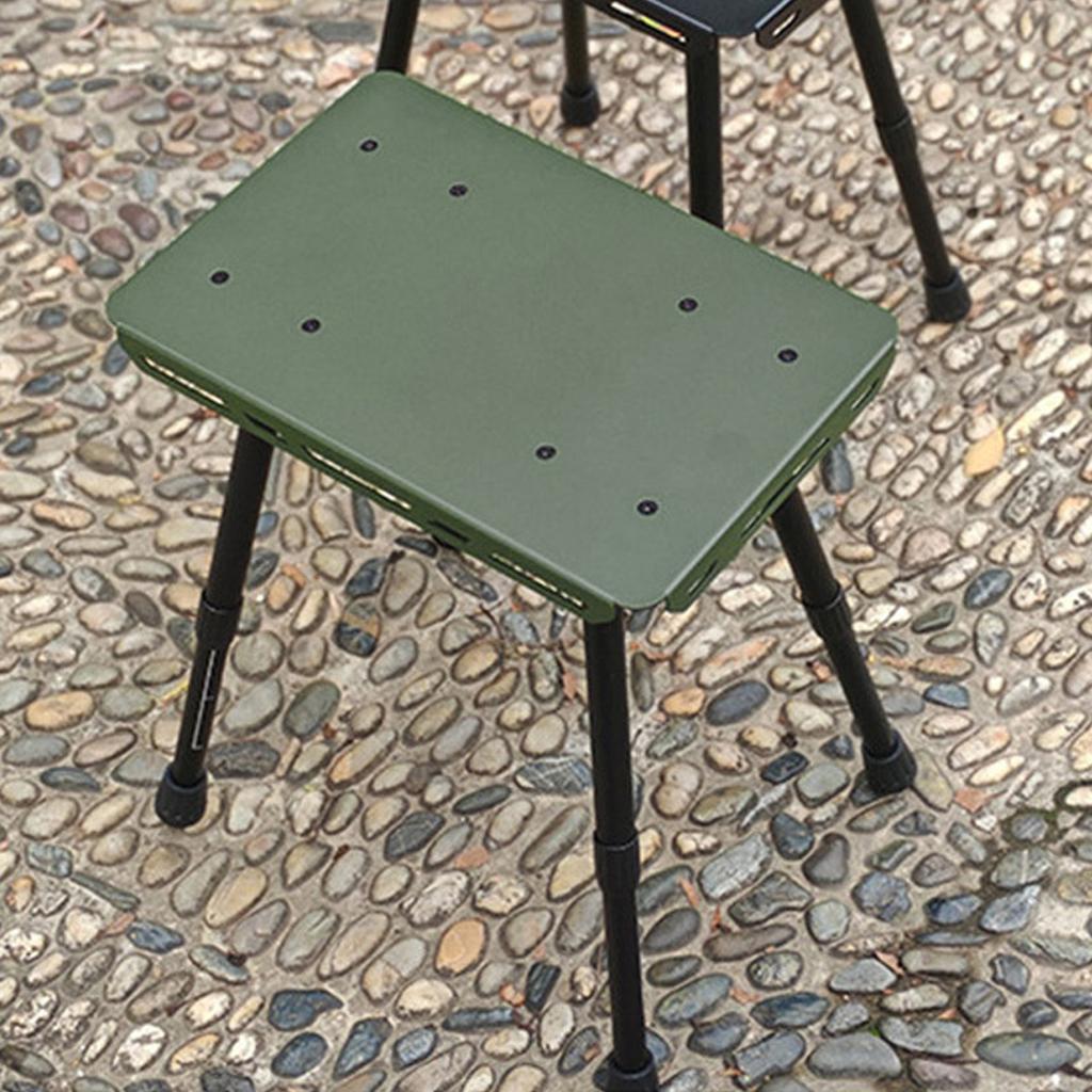 Camping Stool Folding Aluminum Alloy Oxford Cloth Lightweight 330.7lb Load Bearing Height   with Storage Bag Fishing Stool for Outdoor