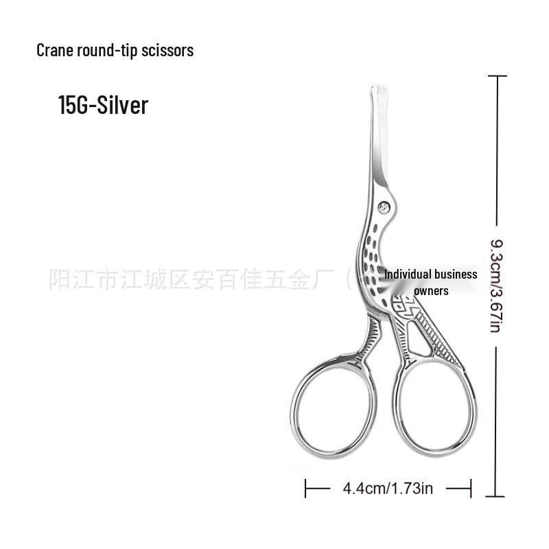 Stainless Steel Eyebrow & Nose Hair Trimmer Scissors with Round Head