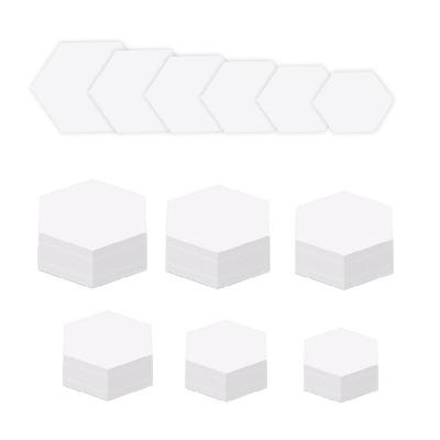 600Pcs Hexagon Paper Templates for Quilting, Sewing, 6 Size Paper Piecing Paper Quilting Templates for Patchwork