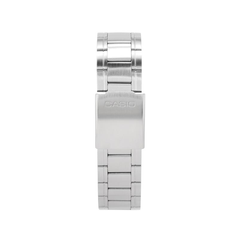 Casio waterproof and versatile quartz movement stainless steel strap Japanese and Korean watch men's watch silver dial MTP-V001D-7B
