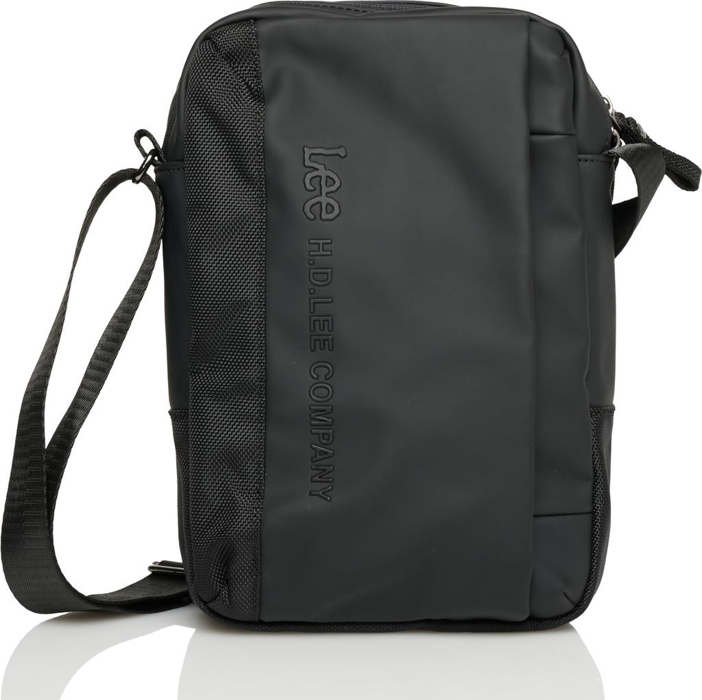Lee Wisdom Mini Shoulder Large Black Bag, PU/Polyester, Lightweight, Capacity, Multifunctional, 320-4023,