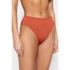Black Textured High Waist Bikini Bottom Tbess23ba00128