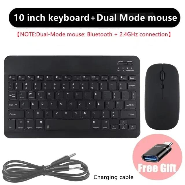 Spanish English Bluetooth Wireless Keyboard Portable for IPad Mac PC Tablet Cell Phone Laptop and Mouse