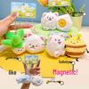 Plush Samoyed Bee Doll Keychain: Magnetic Cartoon Accessory for Children and Students' Schoolbags